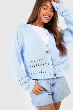 Crochet^Nasty Gal Crochet Hem Crop Cardigan |