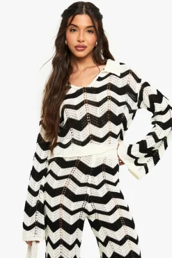 Crochet|Tops^Nasty Gal Crochet Patterned Top |