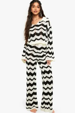 Crochet|Pants^Nasty Gal Crochet Patterned Trouser |