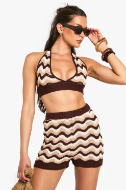 Crochet|Stripes^Nasty Gal Crochet Stripe Short |