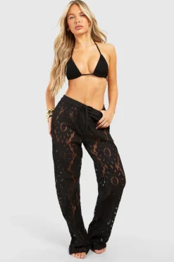 Crochet|Vacation Shop^Nasty Gal Crochet Tie Beach Trousers |