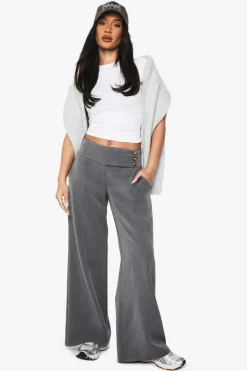 Pants^Nasty Gal Deep Waistband Flared Tailored Trouser |