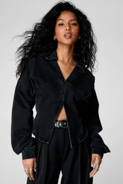 Denim Tops|Denim^Nasty Gal Denim Corset Shirt |