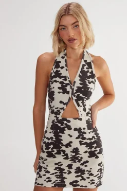 Denim|Denim^Nasty Gal Denim Dalmatian Print Dress |