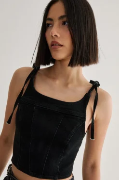 Denim Tops|Denim^Nasty Gal Denim Strappy Top |