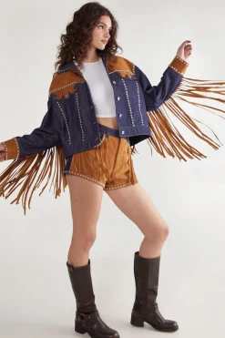 Real & Faux Suede|Festival Outfits^Nasty Gal Denim Suede Mix Jacket |