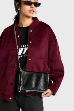 Bags^Nasty Gal Distressed PU Chain Cross Body Bag |