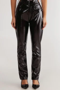 Pants^Nasty Gal Distressed Vinyl Pants |