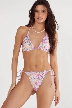 Bikinis|Swimwear^Nasty Gal Ditsy Floral Embroidered Scallop Triangle Bikini |