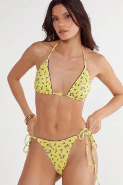 Festival Outfits|Festival Outfits^Nasty Gal Ditsy Floral Picot Trim Triangle Bikini |
