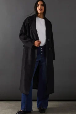 Jackets^Nasty Gal Double Breasted Wool Blend Maxi Coat |