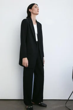 Blazers|Blazers^Nasty Gal Double Crepe Longline Single Breasted Blazer |