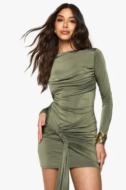 Dresses^Nasty Gal Double Layer Slinky Drape Maxi Dress |
