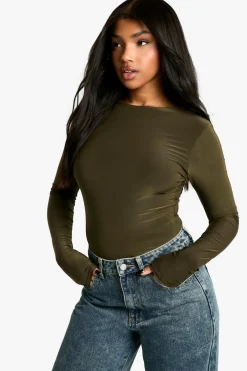 Tops^Nasty Gal Double Layer Slinky Long Sleeve Top |