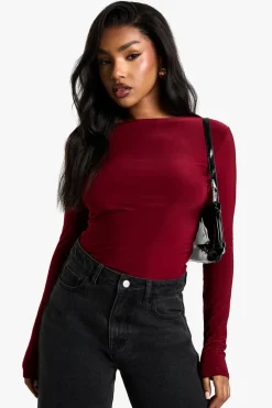 Tops^Nasty Gal Double Layer Slinky Long Sleeve Top |