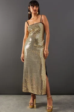 Sequin Outfits|Dresses^Nasty Gal Embellished Sequin Strappy Bandeau Midi Dress |