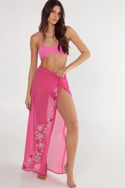 Skirts|Skirts^Nasty Gal Embellished Shell Knot Front Maxi Beach Skirt |