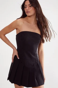 Dresses^Nasty Gal Essentials Pleat Hem Tailored Dress |