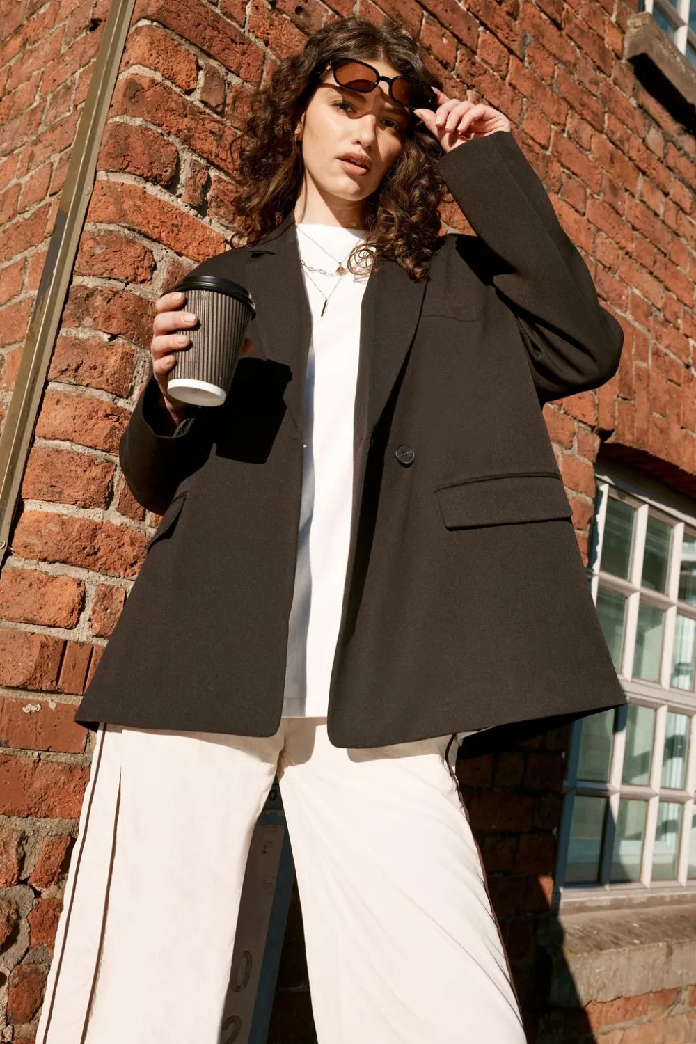 Festival Outfits|Festival Outfits^Nasty Gal Essentials Tailored Oversized Double Button Blazer |