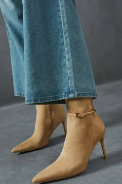 Real & Faux Suede^Nasty Gal Faux Suede Buckle Ankle Heeled Boots |