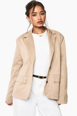 Real & Faux Suede|Blazers^Nasty Gal Faux Suede Single Breast Blazer |