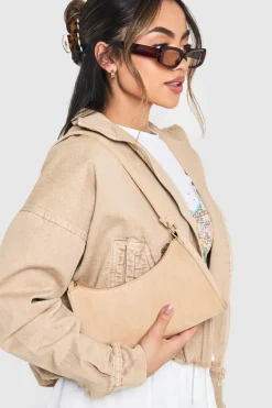 Bags|Real & Faux Suede^Nasty Gal Faux Suede Structured Shoulder Bag |