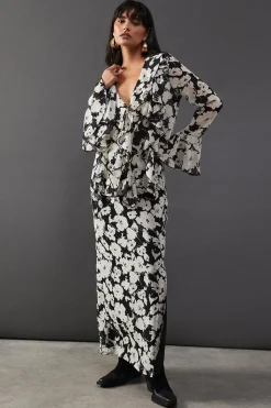 Skirts|Skirts^Nasty Gal Floral Chiffon Column Maxi Skirt |