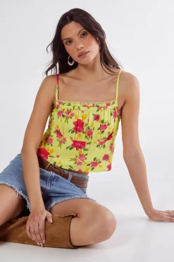 Crop Tops|Crop Tops^Nasty Gal Floral Linen Mix Lace Trim Soft Corset Top |