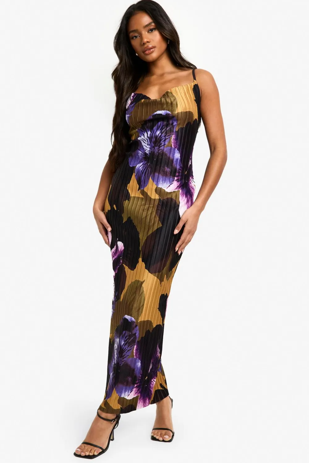 Dresses^Nasty Gal Floral Plisse Strappy Maxi Dress |