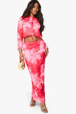 Skirts|Skirts^Nasty Gal Floral Print Woven Maxi Skirt |