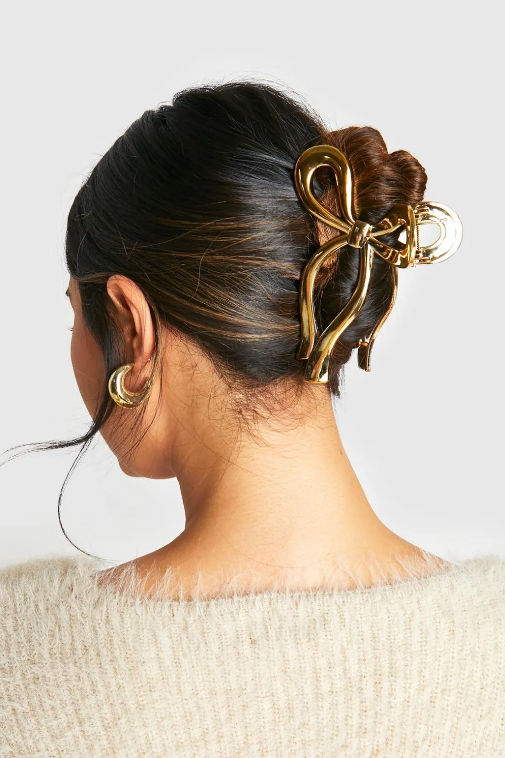 Hair & Hats^Nasty Gal Gold Bow Detail Claw Clip |