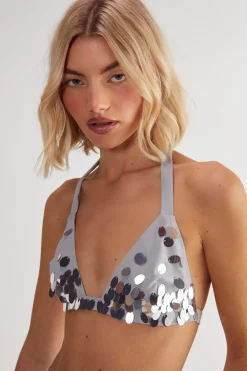 Sequin Outfits|Festival Outfits^Nasty Gal Hand Embellished Ombre Sequin Bralet |