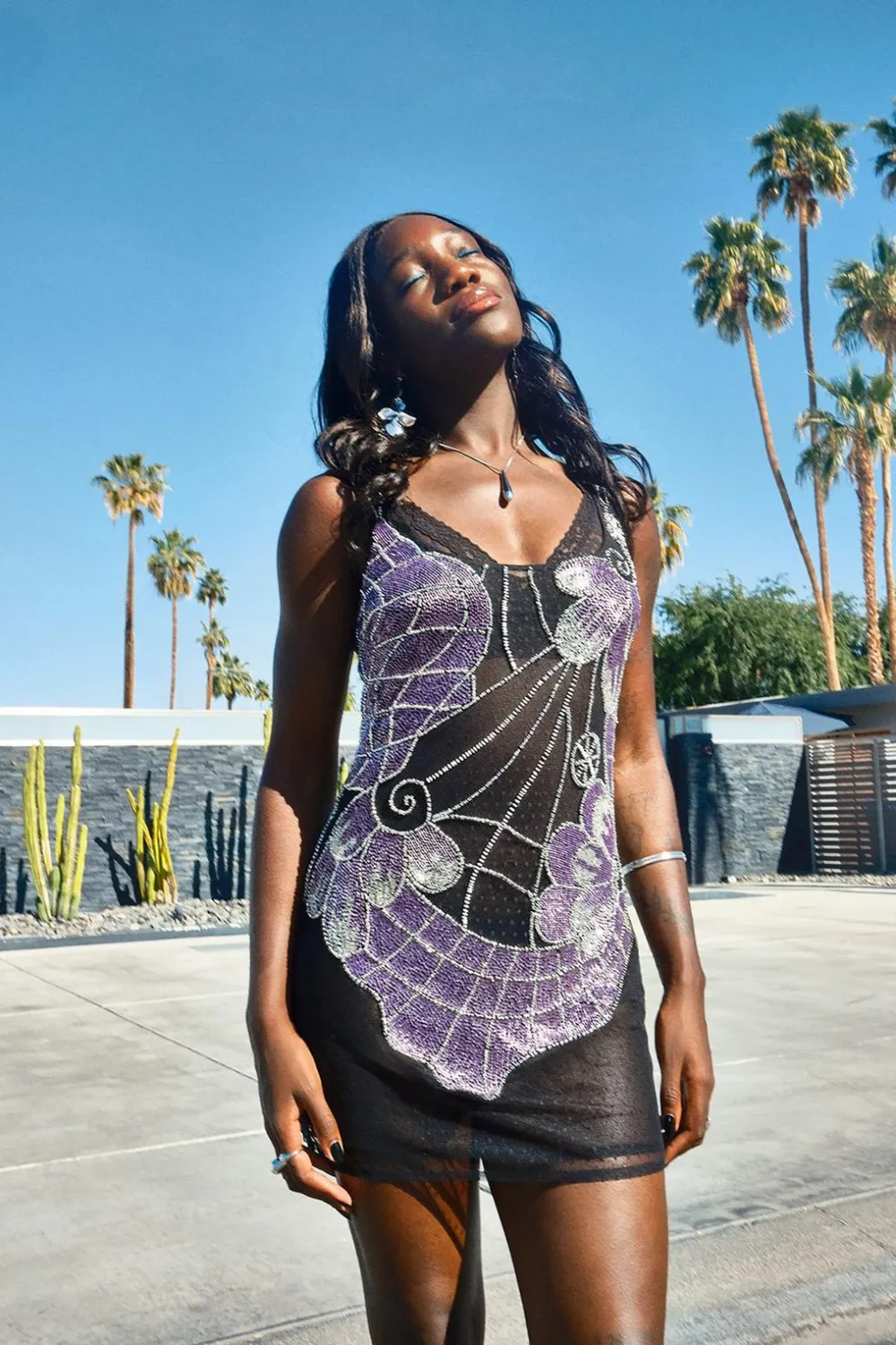 Festival Outfits|Festival Outfits^Nasty Gal Hand Embellished Placement Mini Dress |