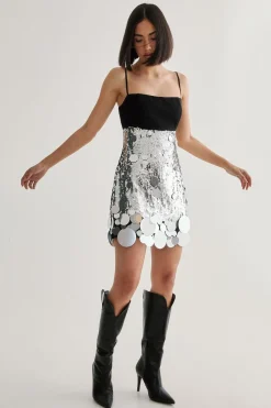 Sequin Outfits|Mini Dresses^Nasty Gal Hand Embellished Sequin Disc Hem Mini Dress |
