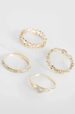Jewelry^Nasty Gal Heart Detail Multi Ring Pack |