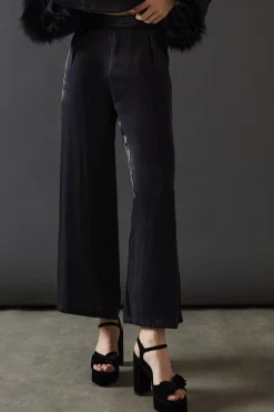 Pants^Nasty Gal Iridescent Satin Wide Leg Trouser |