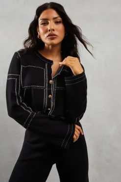 Pants^Nasty Gal Knitted Rib Waistband Wide Leg Trouser |