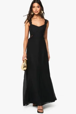 Dresses^Nasty Gal Lace Chiffon Godet Hem Maxi Dress |