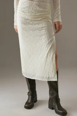 Skirts|Skirts^Nasty Gal Lace Fitted Midaxi Skirt |