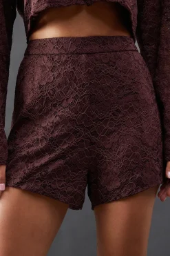 Shorts|Shorts^Nasty Gal Lace Scallop Hem High Waisted Short |
