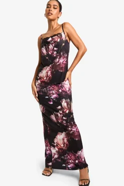 Dresses^Nasty Gal Lace Trim Floral Maxi Dress |