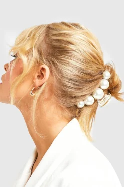 Hair & Hats^Nasty Gal Large Pearl Claw Clip |