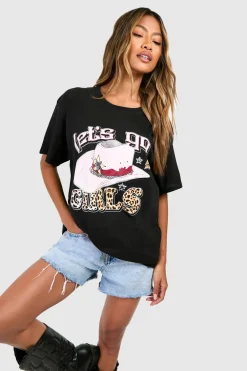 Cowgirl|Animal Print^Nasty Gal Leopard Cowboy Hat Printed Oversized T-shirt |