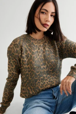 Animal Print|Sweaters^Nasty Gal Leopard Crewneck Jumper |
