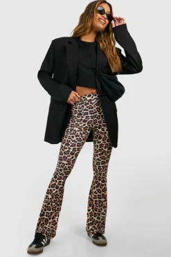 Animal Print|Pants^Nasty Gal Leopard High Waist Basic Fit & Flare Trouser |