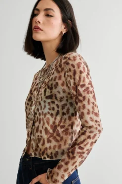 Animal Print|Casual Tops^Nasty Gal Leopard Print Mesh Cardigan |