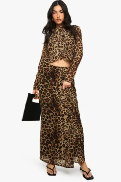 Animal Print|Skirts^Nasty Gal Leopard Print Woven Maxi Skirt |