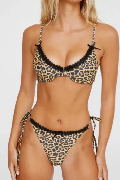 Festival Outfits|Festival Outfits^Nasty Gal Leopard Ribbon Contrast Bow Underwire Bikini Set |