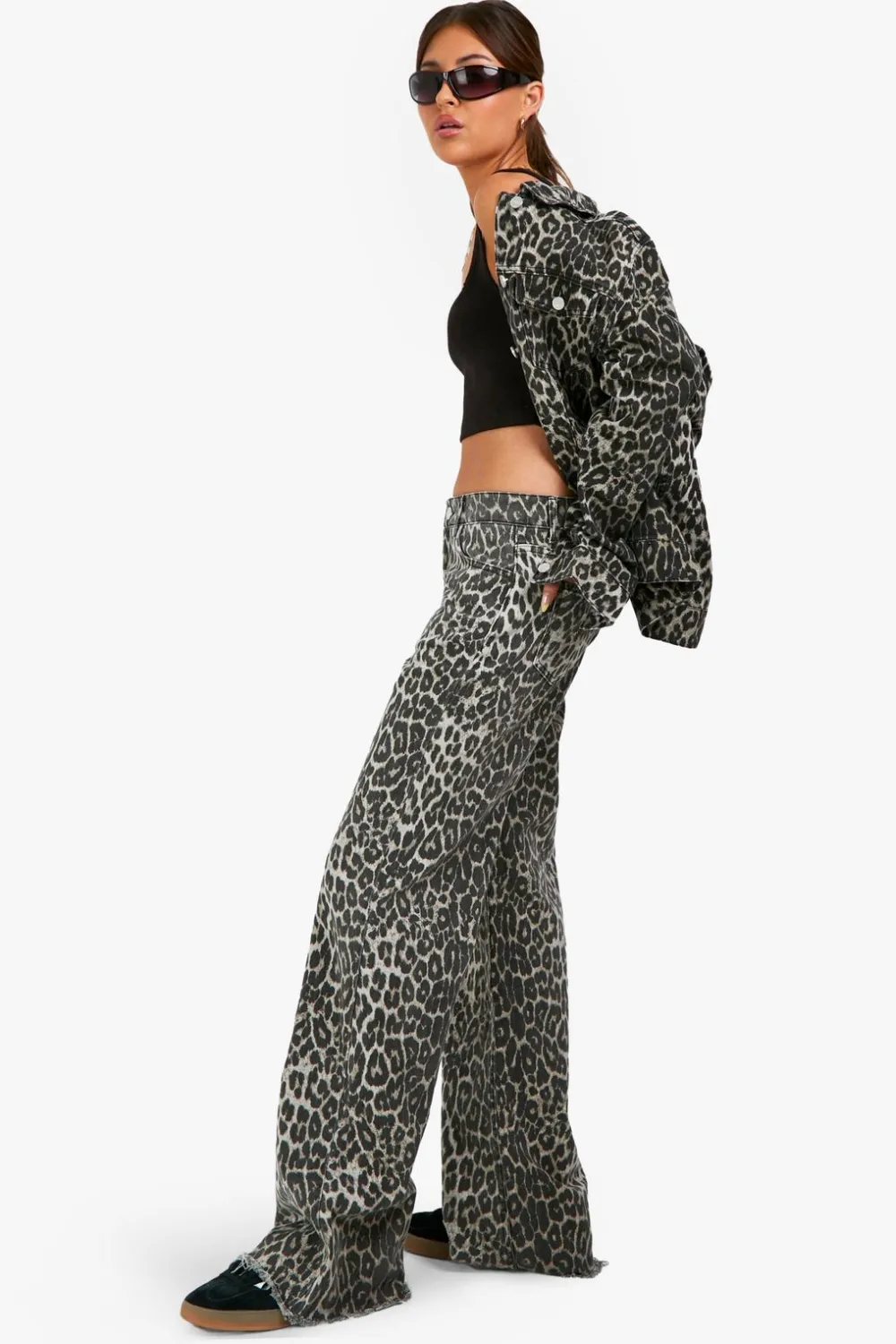 Animal Print|Jeans^Nasty Gal Leopard Straight Leg Jeans |