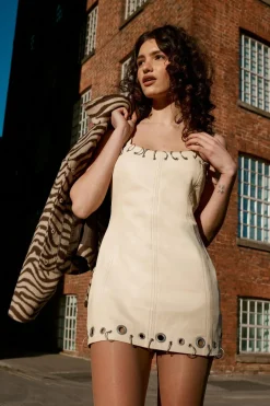 Festival Outfits|Festival Outfits^Nasty Gal Limited Ring Detail Real Leather Mini Dress |